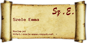 Szele Emma névjegykártya